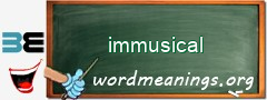 WordMeaning blackboard for immusical